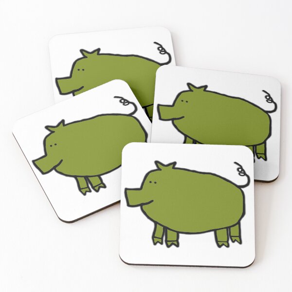 Item preview, Green Pig on a transparent background designed and sold by ellenhenry.