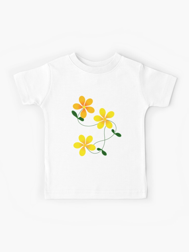 white shirt with yellow flowers