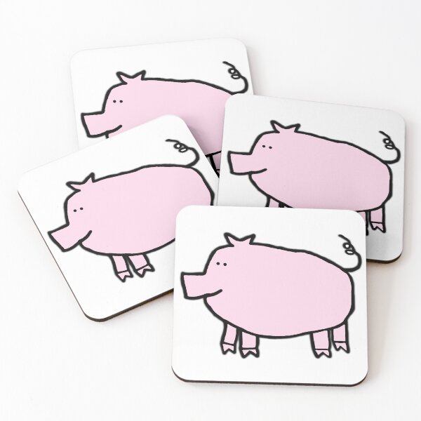 Item preview, Pink Pig on a transparent background designed and sold by ellenhenry.