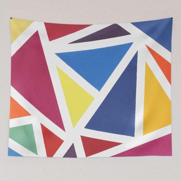 Item preview, Colorful Triangles - Painted in Red, Blue, Yellow, and More! designed and sold by Susan Prolman.