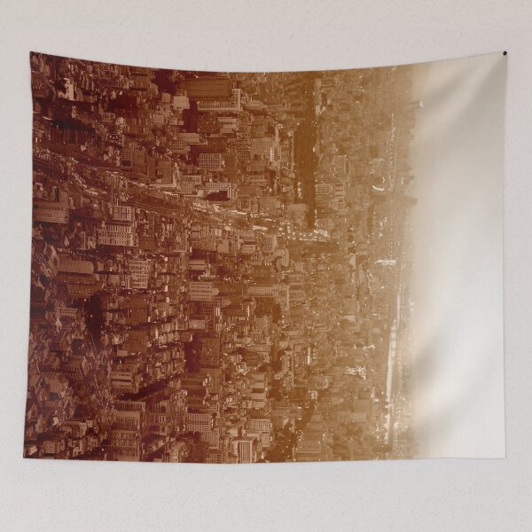 Item preview, urban view - sunset - sepia designed and sold by He-Be.