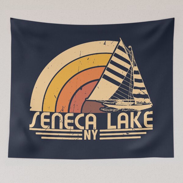 Item preview, Seneca Lake New York Vintage Sailing Design designed and sold by dk80.