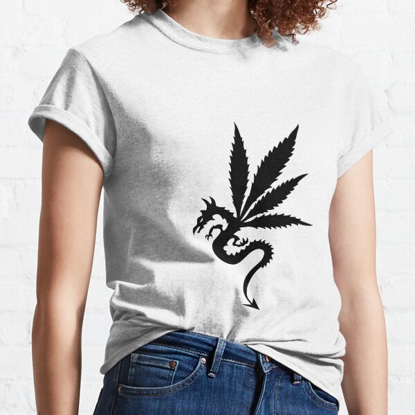 Marijuana Dragon Classic Version - White Classic T-Shirt