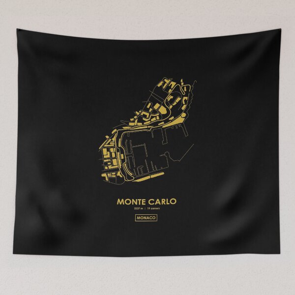 Item preview, Monte Carlo - Mónaco Track Map ORO designed and sold by andreanastasio.