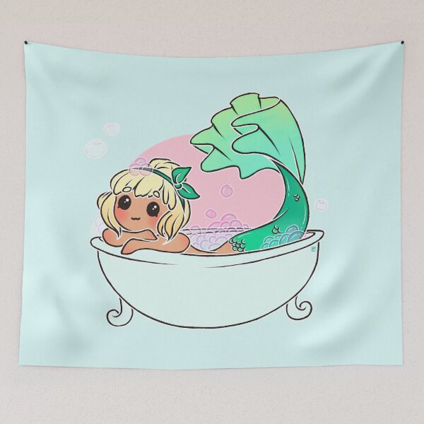 Item preview, Bubble Bath Mermaid designed and sold by heysoleilart.
