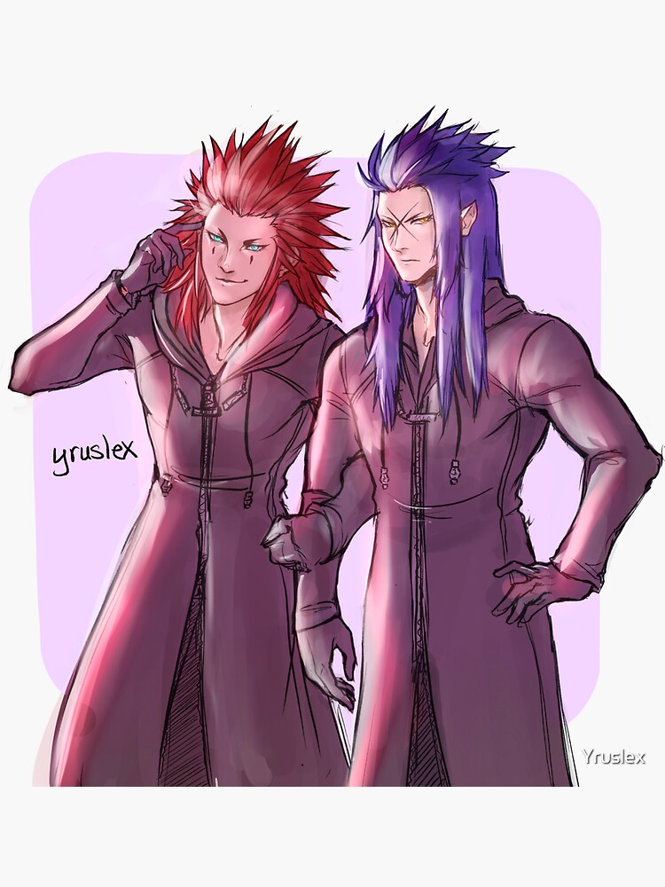 Imagen 3 de 3, Pegatina con la obra Axel y Saix, diseñada y vendida por Yruslex.