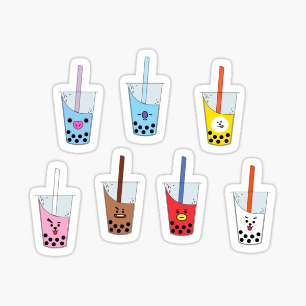 BT21 Bubble Tea Sticker