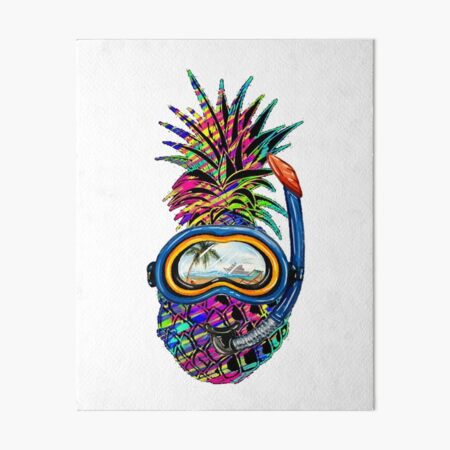 Pineapple Snorkel Cruise Shirt Art Board Print