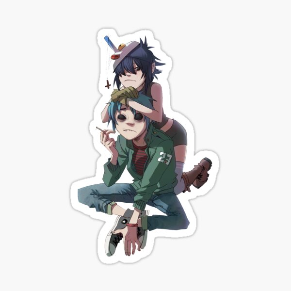 2-D and Noodle Gorillaz Sticker