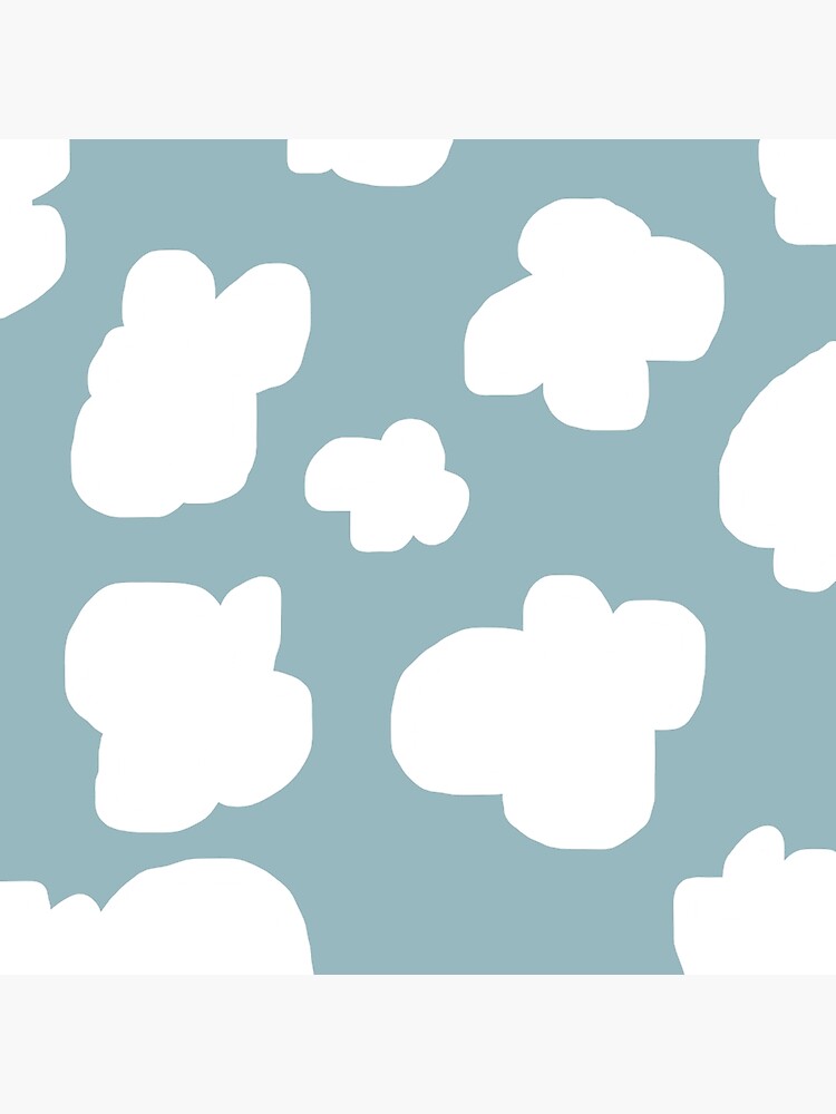 fluffy-white-clouds-blue-sky-poster-by-tylamilian-redbubble