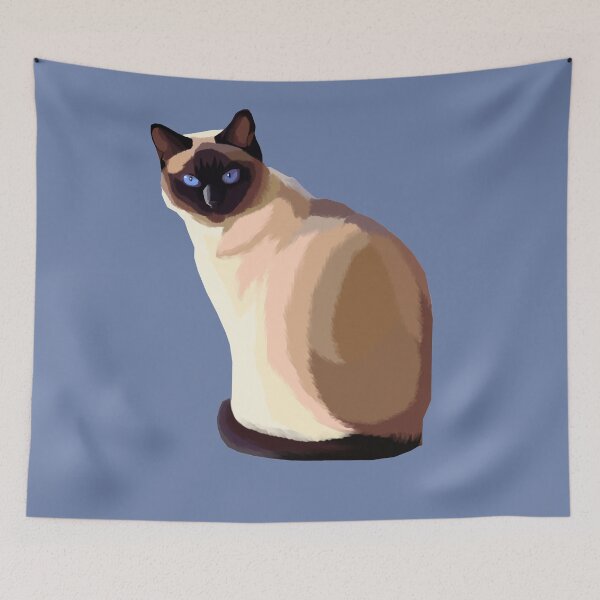 Item preview, Siamese Cat Painterly Effect designed and sold by Ari-ArtStudio.