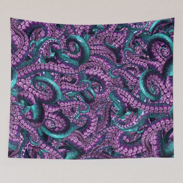 Item preview, HR More Tentacles ~ Teal & Violet designed and sold by motleythread.
