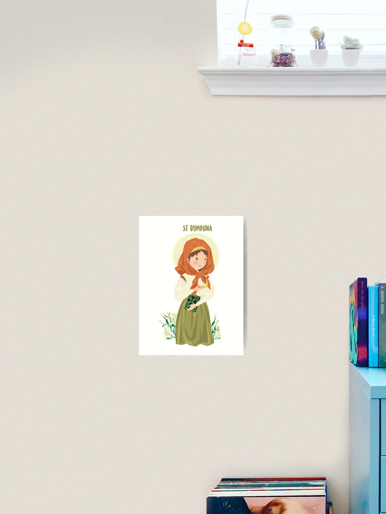 Thumbnail 2 von 3, Kunstdruck, Saint Dymphna  designt und verkauft von AlMAO2O.