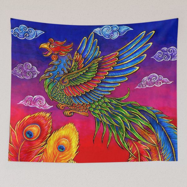 Item preview, Fenghuang Chinese Phoenix Rainbow Bird designed and sold by Rebecca Wang.