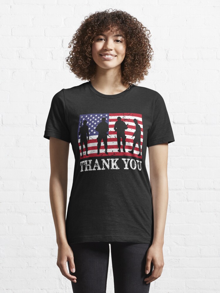 Veteran US Flag T-shirts Womens USA Flag Patriotic Tshirts 