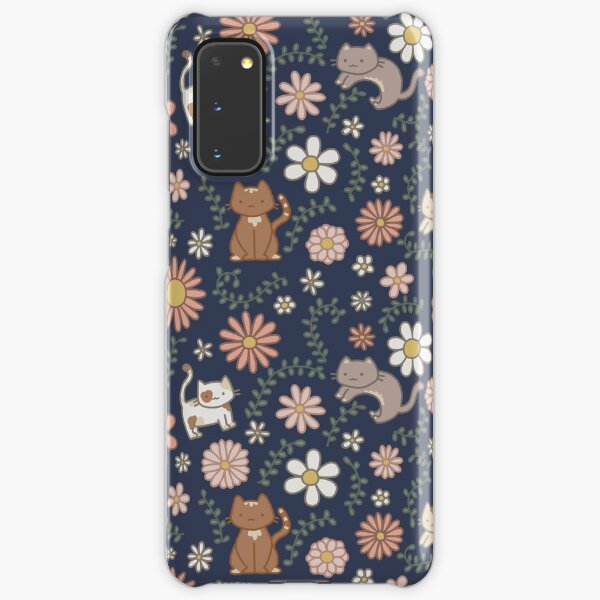 Flower Meower (Navy) Samsung Galaxy Snap Case