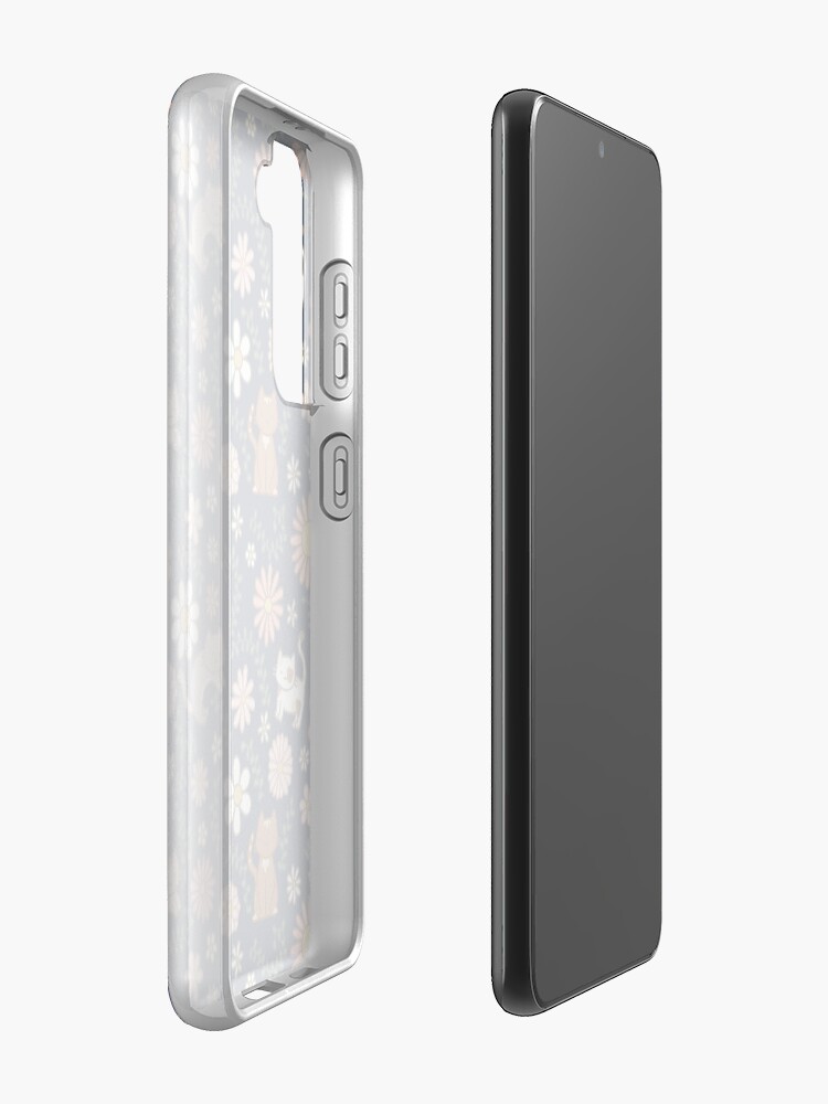 Alternate view of Flower Meower (Navy) Case & Skin for Samsung Galaxy
