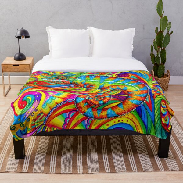 Item preview, Psychedelizard Psychedelic Chameleon Colorful Rainbow Lizard designed and sold by Rebecca Wang.