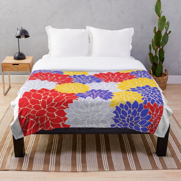 Item preview, Fantastic Red Blue and Yellow Flowers designed and sold by GingerEccentric.
