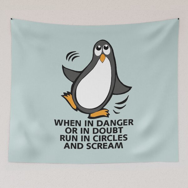 Aperçu de l'œuvre Funny Cartoon Penguin créée et vendue par ironydesigns.