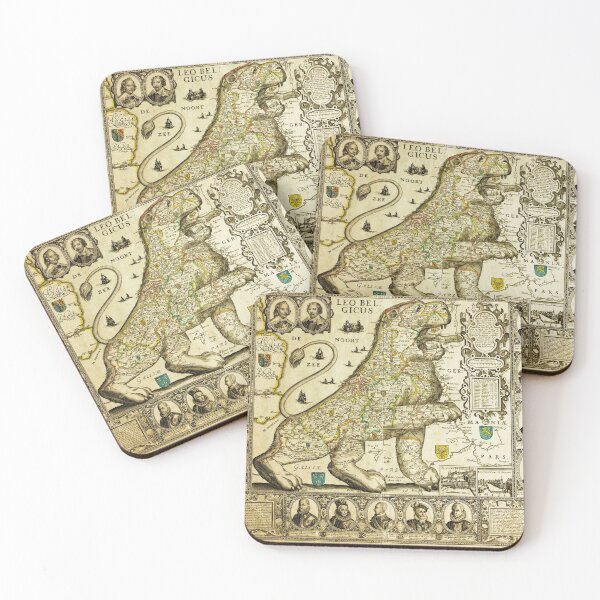 Item preview, Rare old map of the Netherlands in the shape of a lion from 1600 designed and sold by Glimmersmith.