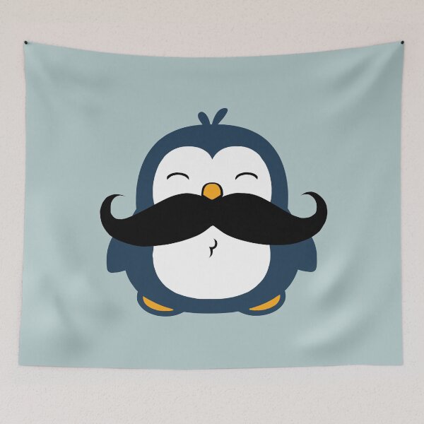 Item preview, Mustache Penguin designed and sold by ironydesigns.