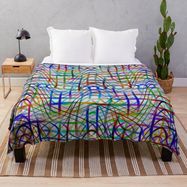 Aperçu de l'œuvre Plaid Curvy Multicolore créée et vendue par Ruth Palmer.