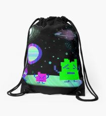 Mooninites On the air Drawstring Bag