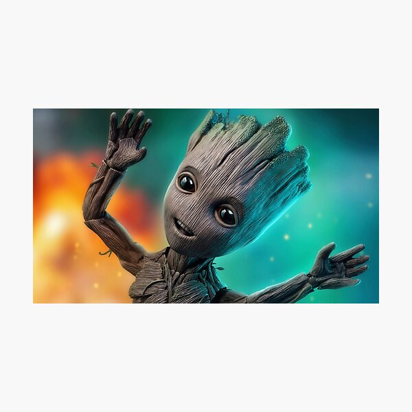 Baby Groot Photographic Print By Sellingthings Redbubble