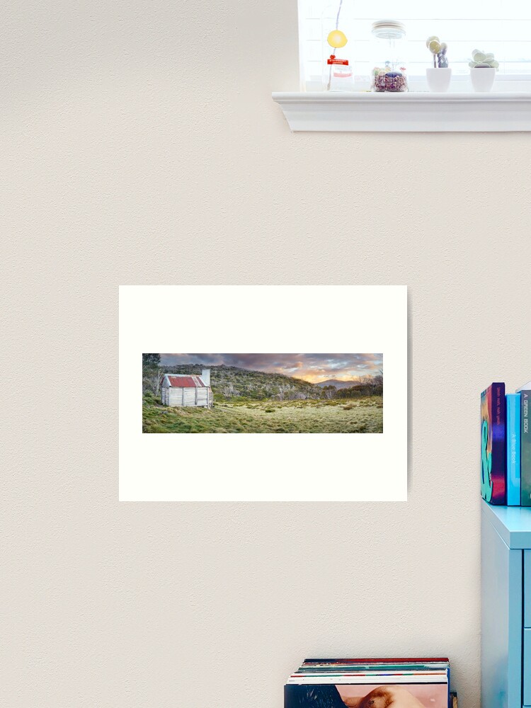 Thumbnail 2 of 3, Art Print, Teddys Hut, Kosciuszko National Park, New South Wales, Australia designed and sold by Chockstone.