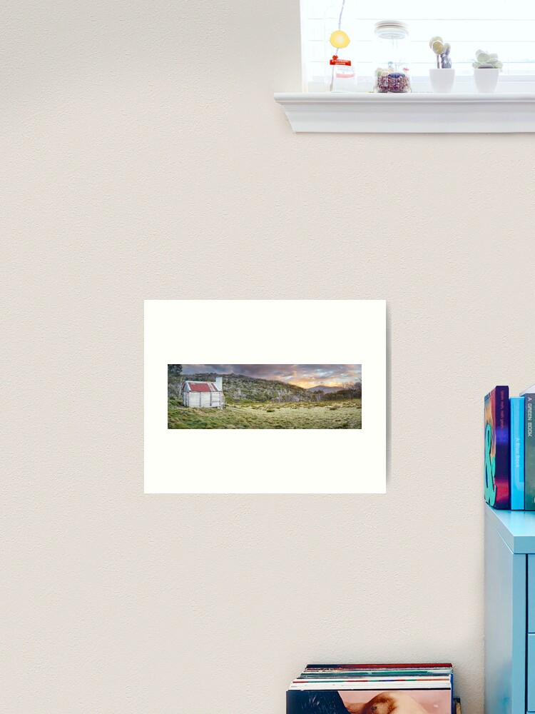 Thumbnail 2 of 3, Art Print, Teddys Hut, Kosciuszko National Park, New South Wales, Australia designed and sold by Chockstone.