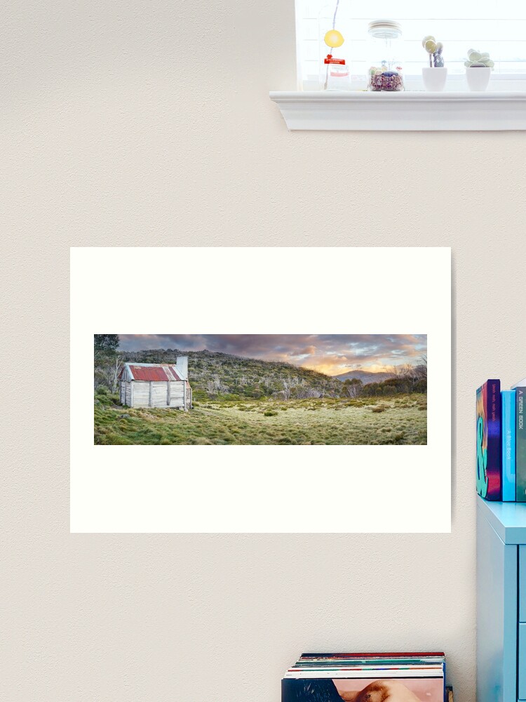 Thumbnail 2 of 3, Art Print, Teddys Hut, Kosciuszko National Park, New South Wales, Australia designed and sold by Chockstone.