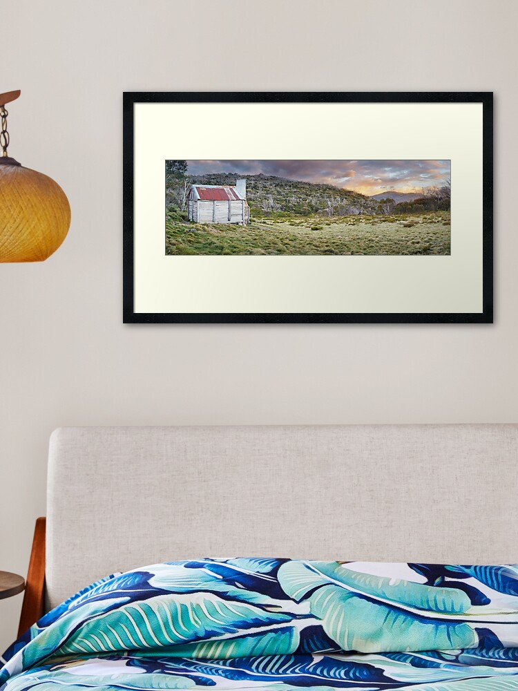 Thumbnail 2 of 7, Framed Art Print, Teddys Hut, Kosciuszko National Park, New South Wales, Australia designed and sold by Chockstone.
