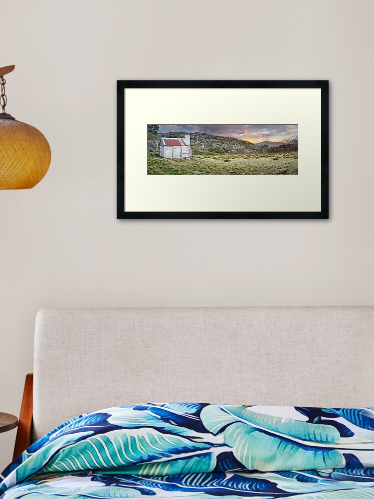 Thumbnail 2 of 7, Framed Art Print, Teddys Hut, Kosciuszko National Park, New South Wales, Australia designed and sold by Chockstone.