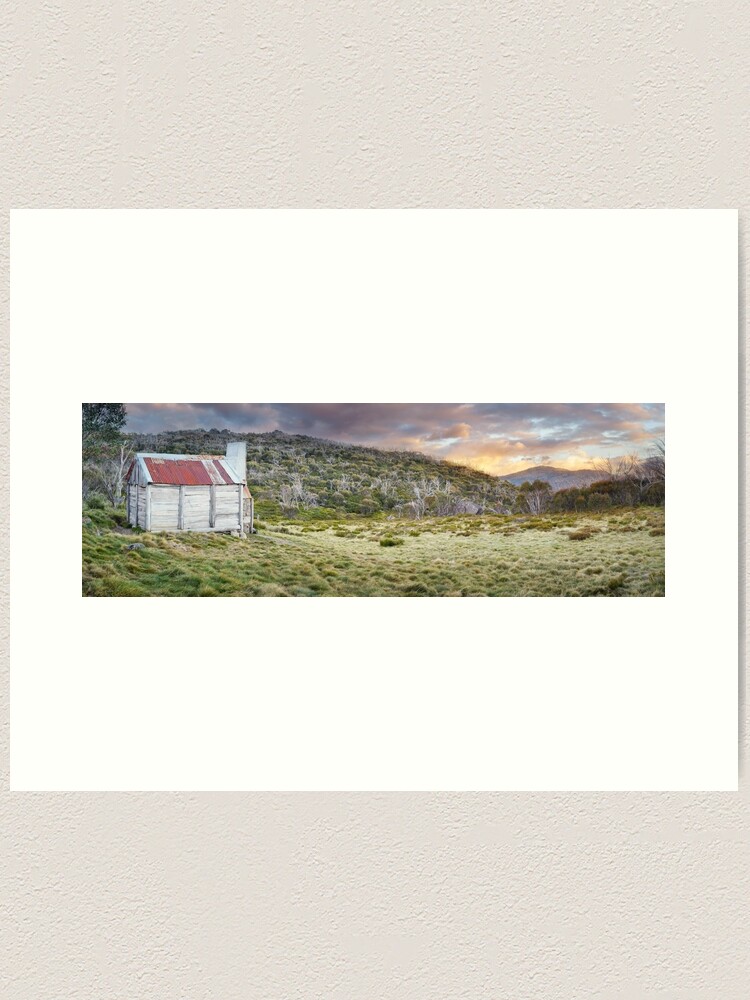 Thumbnail 1 of 3, Art Print, Teddys Hut, Kosciuszko National Park, New South Wales, Australia designed and sold by Chockstone.
