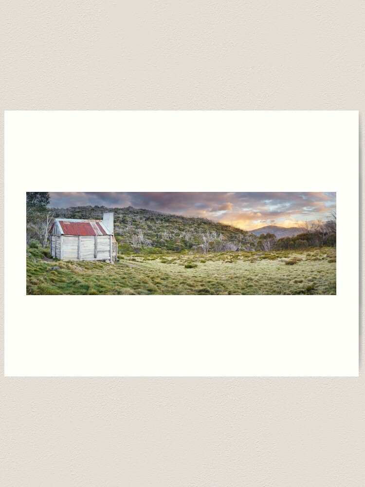 Thumbnail 1 of 3, Art Print, Teddys Hut, Kosciuszko National Park, New South Wales, Australia designed and sold by Chockstone.