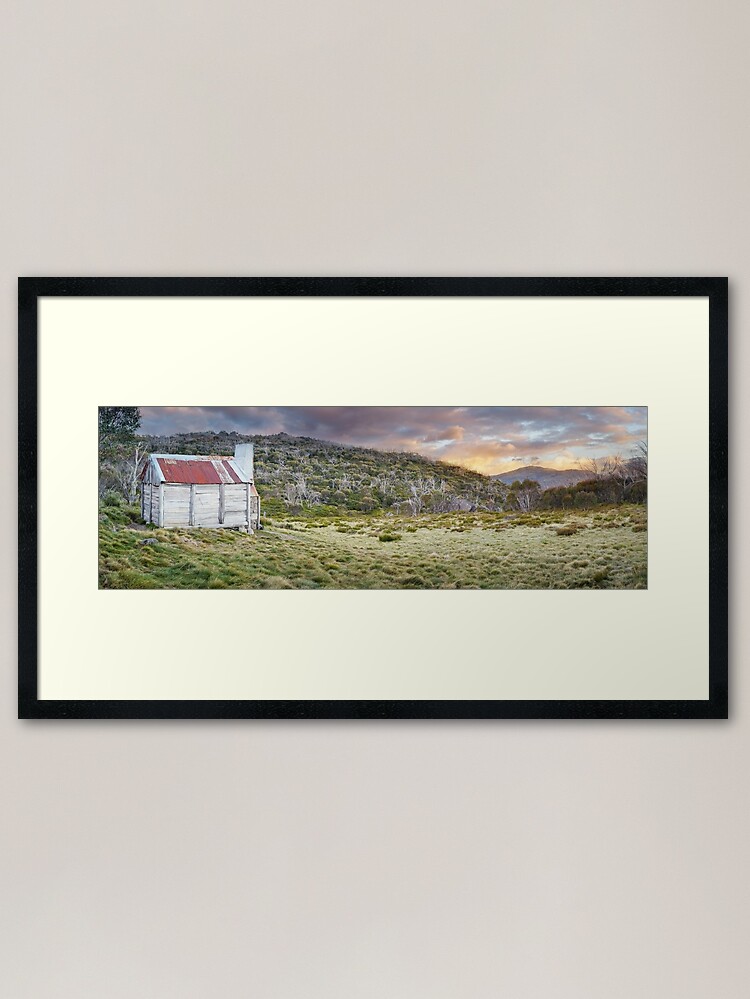 Thumbnail 1 of 7, Framed Art Print, Teddys Hut, Kosciuszko National Park, New South Wales, Australia designed and sold by Chockstone.
