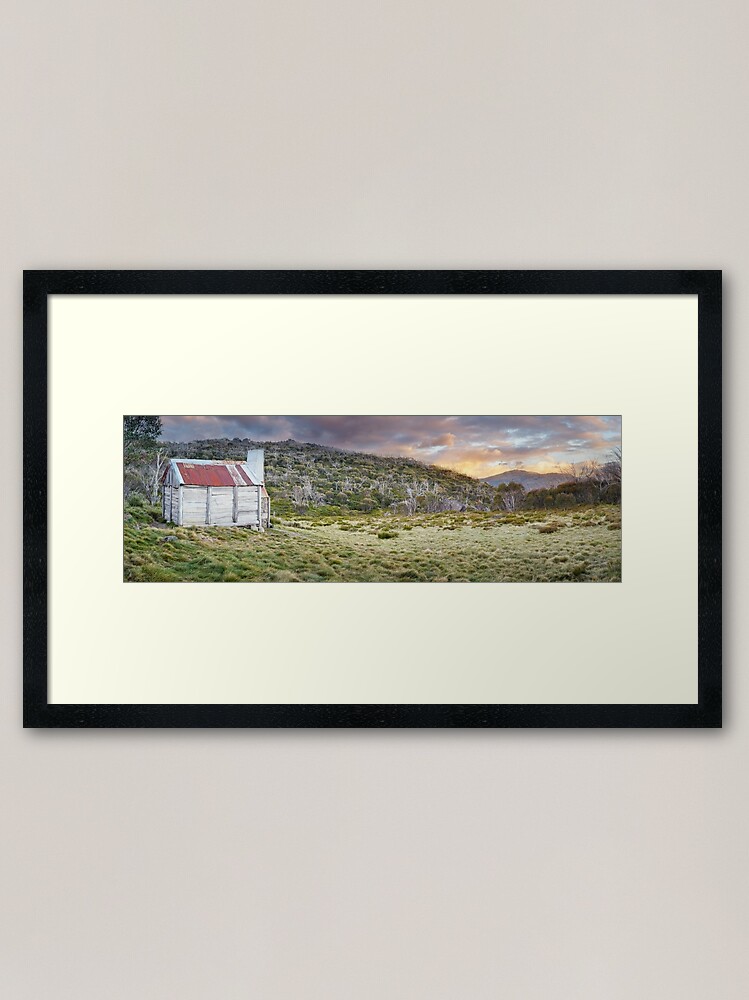 Thumbnail 1 of 7, Framed Art Print, Teddys Hut, Kosciuszko National Park, New South Wales, Australia designed and sold by Chockstone.