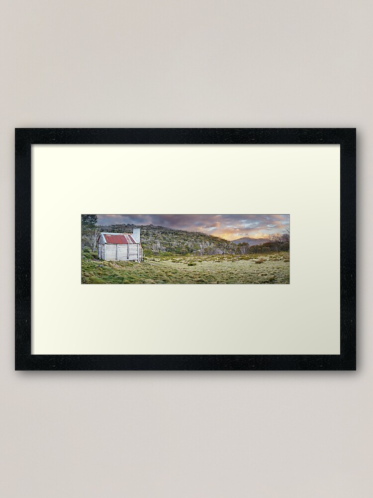 Thumbnail 1 of 7, Framed Art Print, Teddys Hut, Kosciuszko National Park, New South Wales, Australia designed and sold by Chockstone.