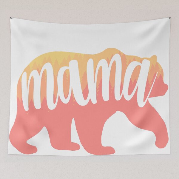 Item preview, Mama Bear Silhouette -  Peach Ombre  designed and sold by EmRussell.