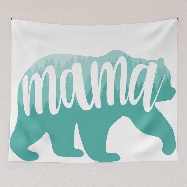 Item preview, Mama Bear Silhouette -  Teal Ombre  designed and sold by EmRussell.