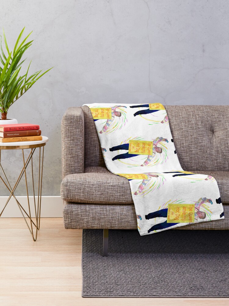 "hotdog" Throw Blanket by IanByfordArt Redbubble