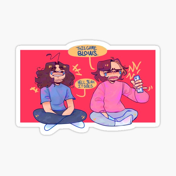 Item preview, GameGrumps (Dan and Arin) designed and sold by SaltyCactusss.