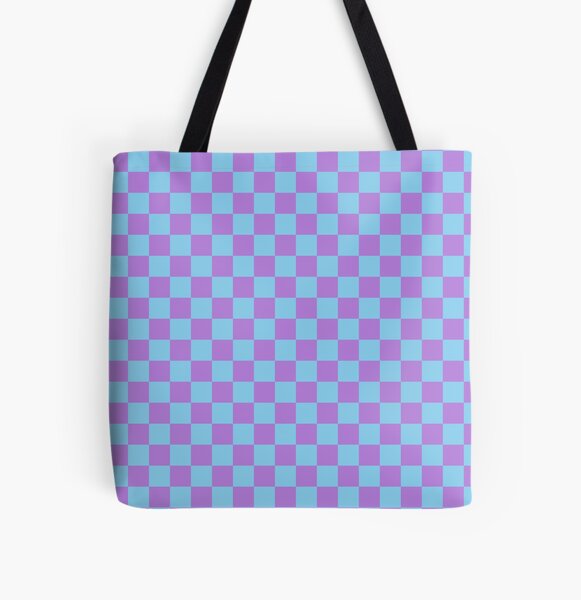 Vans Contortion checkerboard tote bag in blue/white