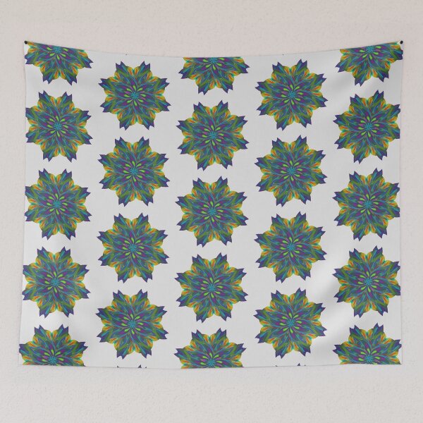 Item preview, Blue And Purple Kaleidescope Flower designed and sold by Ruth Palmer.