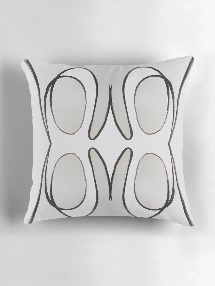 Thumbnail 3 of 4, Pillow, Abstract Line Reflection designed and sold by Ruth Palmer.