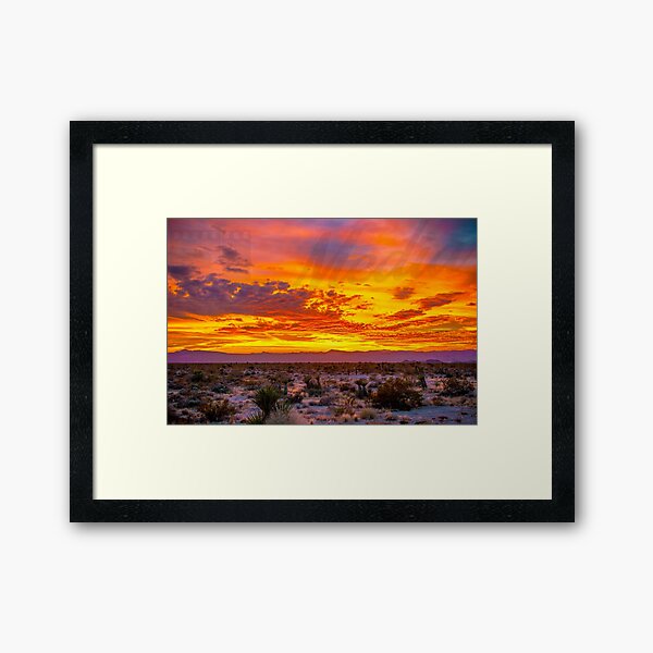Desert Sunset Framed Art Print