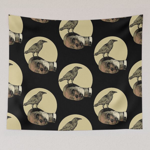 Item preview, head and crow designed and sold by IanByfordArt.