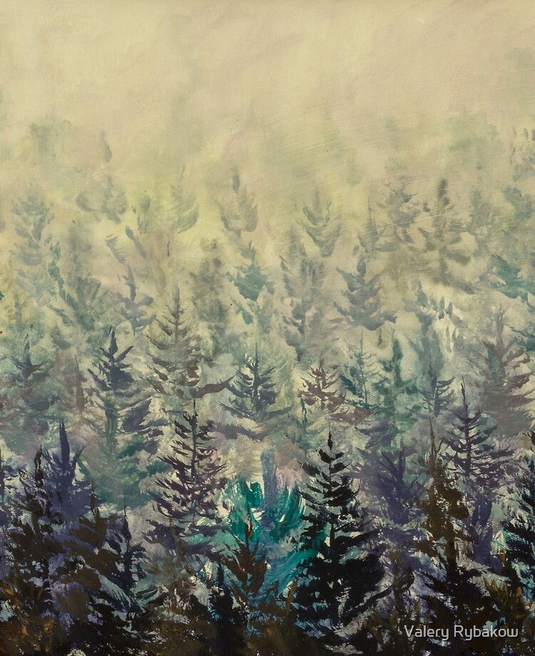A foggy scene, acrylic on 6x6 canvas : r/painting