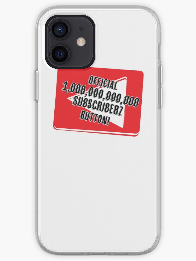 Official 1 000 000 000 000 Subscriberz Play Button Iphone Case Cover By Raydillon Redbubble